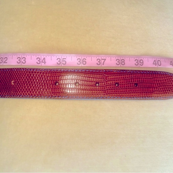 Francis Edward Mens Belt Size M Preppy Exotic Genuine Lizard Leather - Picture 8 of 11